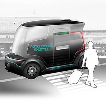 Fahrzeug Autonom Flughafen Mobilität Produktdesign